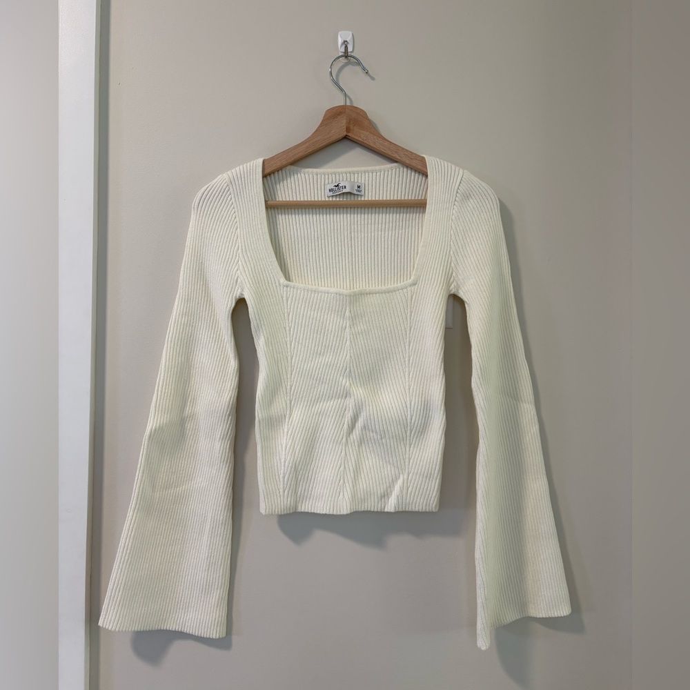 Hollister Bell Sleeve Square Neck Sweater